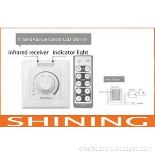 Wall Mounted 150W / 15W LED Dimmer With Infrared Remote Con